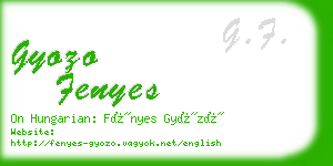 gyozo fenyes business card